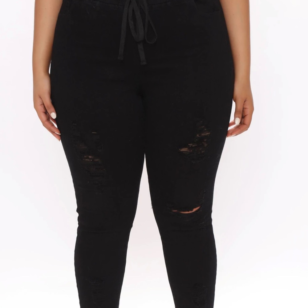 Brand new Black Jean Joggers from fashion nova